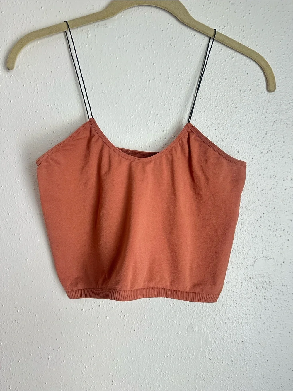 Free People Cropped Cami Tank Top in Terracotta